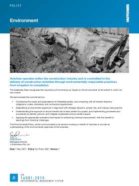 Environment Policy